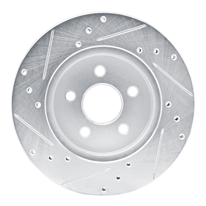 DFC 88-88 Pontiac Fiero Rear Right/Front Right Drilled & Slotted Silver Brake Rotor