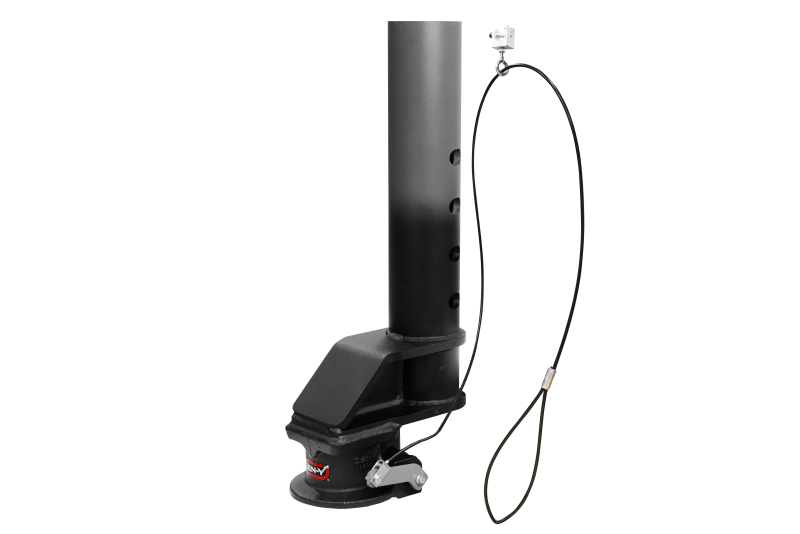 Gen-Y Viking 4in Round/6in Offset SnapLatch 2-5/16in Coupler / 6K TW 25K w/Pull Cable- Texture Blk