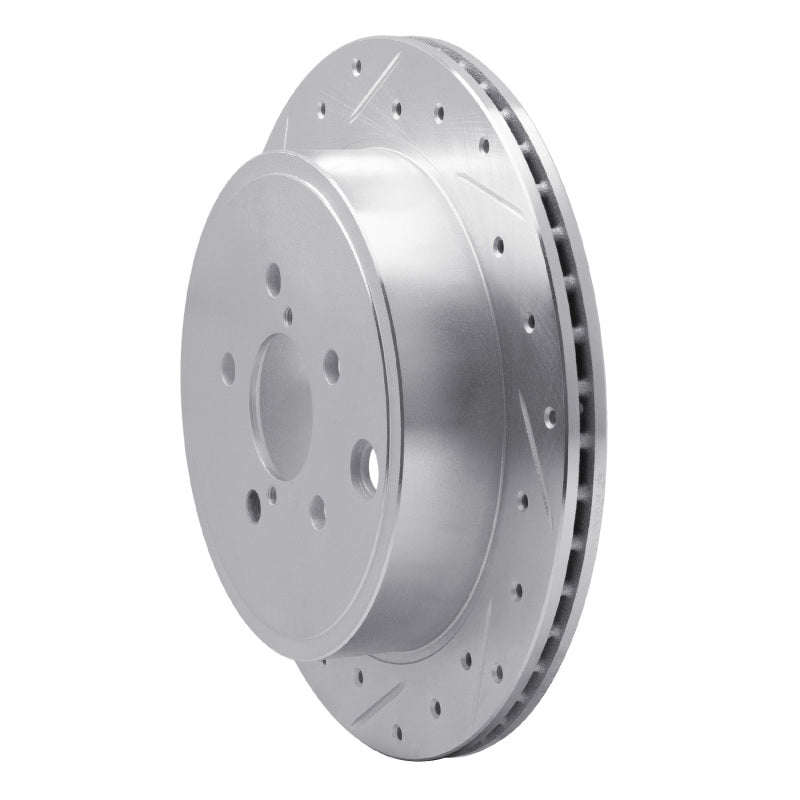 R1 10-25 Scion FR-S Rear Left Drilled & Slotted Silver Brake Rotor
