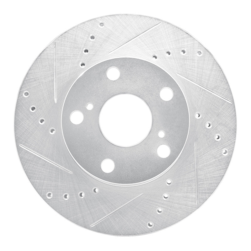 DFC 05-15 Toyota Tacoma Front Left Drilled & Slotted Silver Brake Rotor