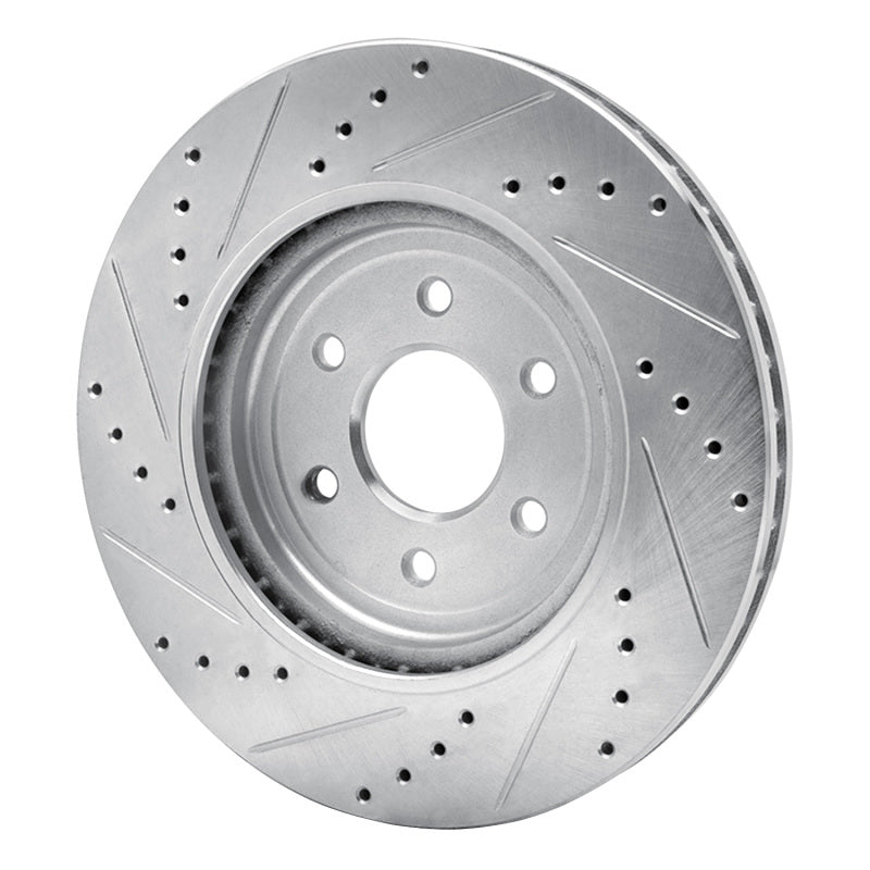 DFC 08-11 Nissan Pathfinder Front Right Drilled & Slotted Silver Brake Rotor