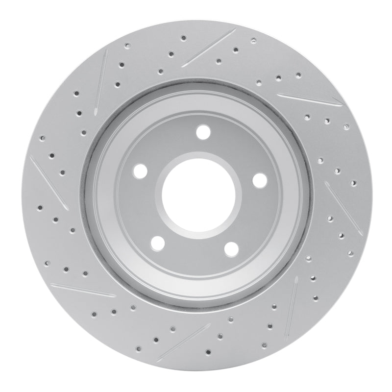 R1 97-09 Cadillac Xlr Left Front Drilled & Slotted Geo-Carbon Rotor