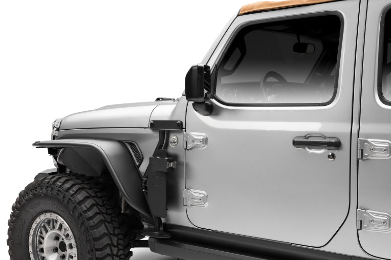 Go Rhino 18-24 Jeep Wrangler JL/JLU/JT Front Fender Jack Mount for Hi-Lift Jack - Tex. Blk