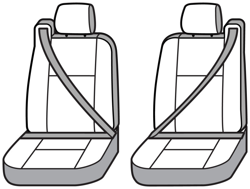 Covercraft 02 Ford F150 Polycotton SeatSaver Custom Front Row Seat Covers - Charcoal