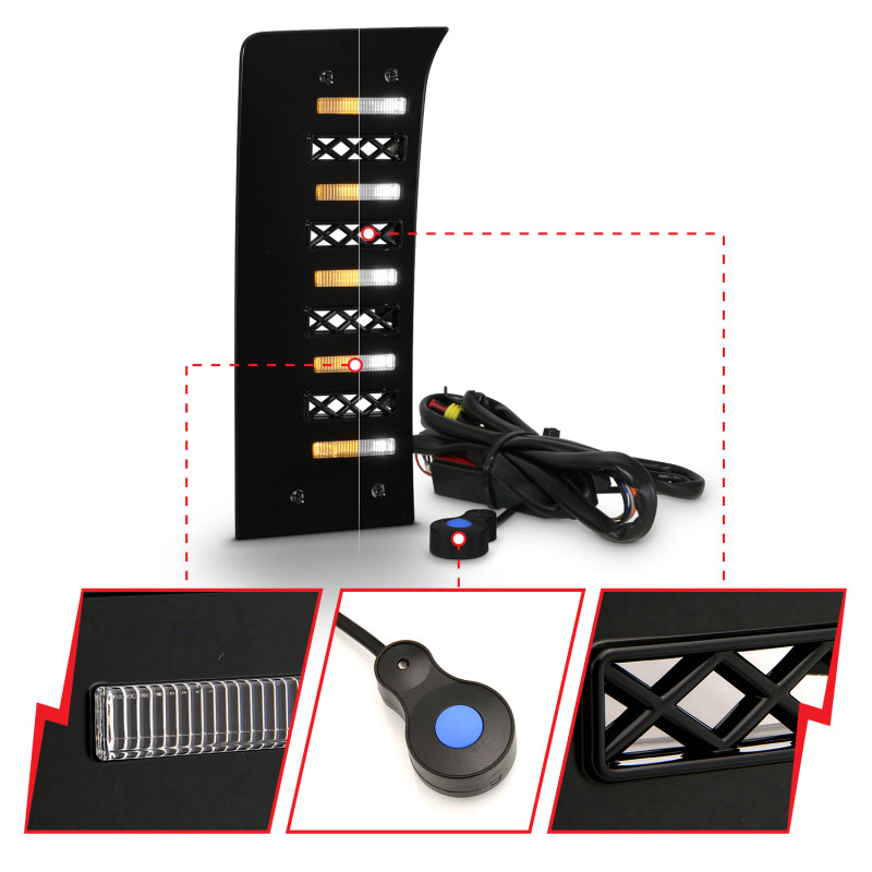 ANZO 22-24 Toyota Tundra (w/Factory LED Refl. & OE Bumper) Z-Series Full LED DRL Vent Lights - Pair