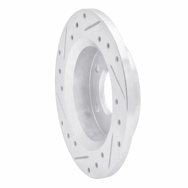 R1 84-88 Pontiac 6000 Rear Right Drilled & Slotted Silver Brake Rotor