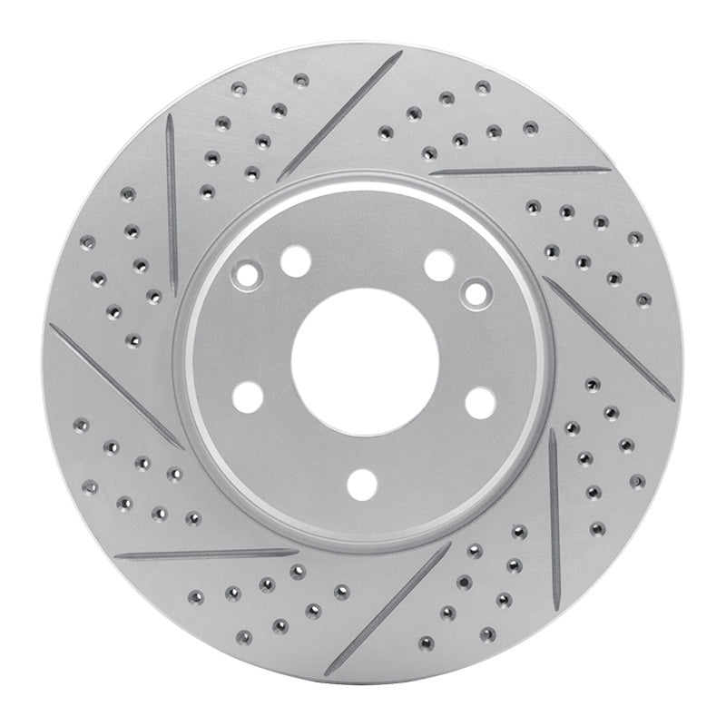 R1 96-11 Chrysler Crossfire Front Left Drilled & Slotted Geo-Carbon Rotor