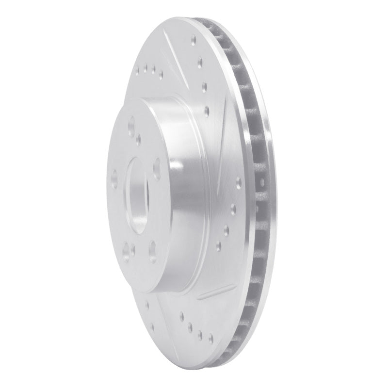DFC 04-09 Toyota Prius Front Right Drilled & Slotted Silver Brake Rotor