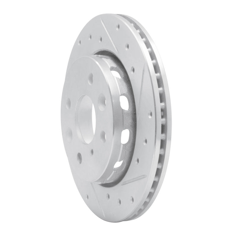 R1 94-00 Kia SPECTRA Front Right Drilled & Slotted Silver Brake Rotor