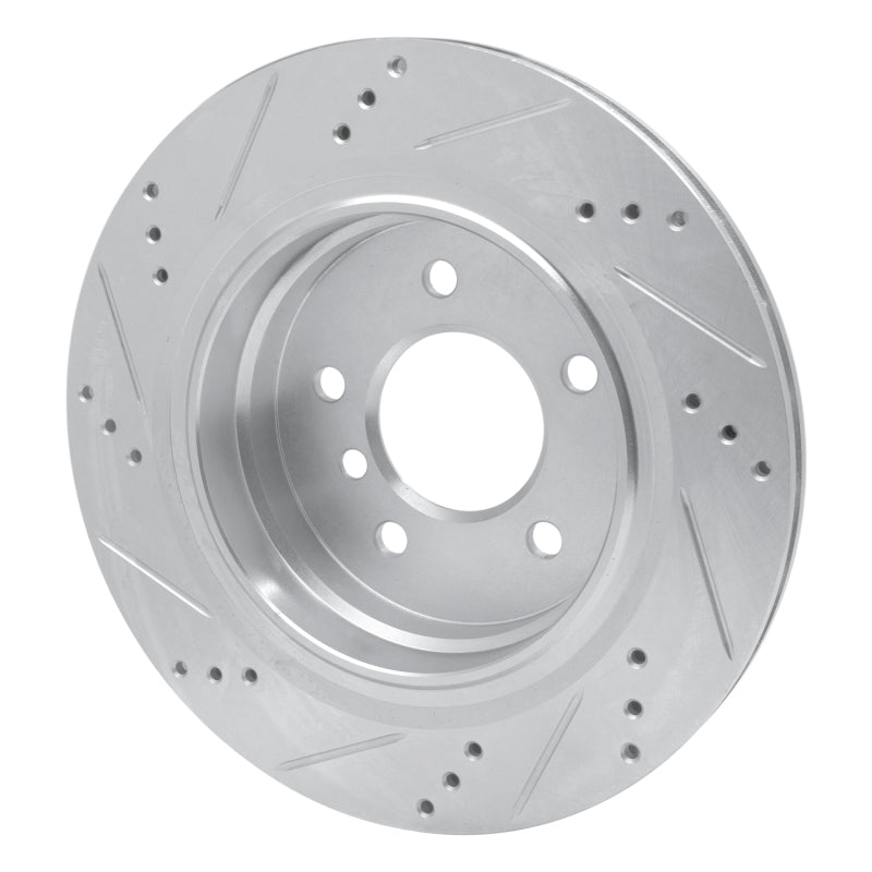 R1 95-99 BMW M3 E36 Left Rear Drilled & Slotted Silver Brake Rotor