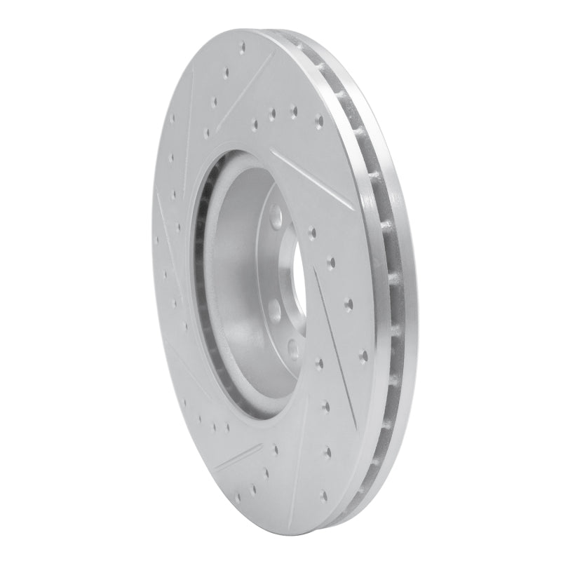 DFC 01-03 Volkswagen EuroVan Front Right Drilled & Slotted Silver Brake Rotor