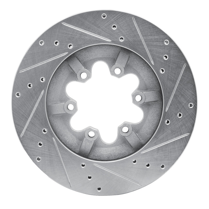 R1 09-12 Chevrolet Colorado Front Left Drilled & Slotted Silver Brake Rotor