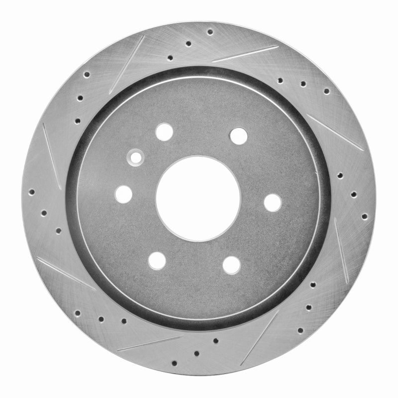DFC 13-19 Cadillac XTS Rear Left Drilled & Slotted Silver Brake Rotor