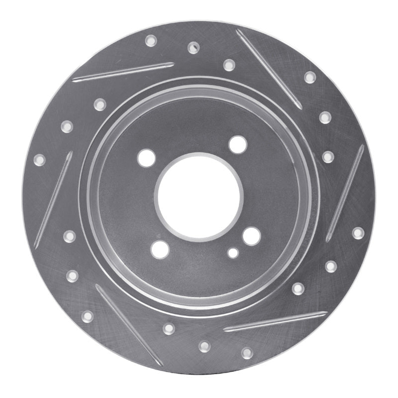 DFC 12-25 Dodge Attitude (Mexico) Rear Left Drilled & Slotted Silver Brake Rotor