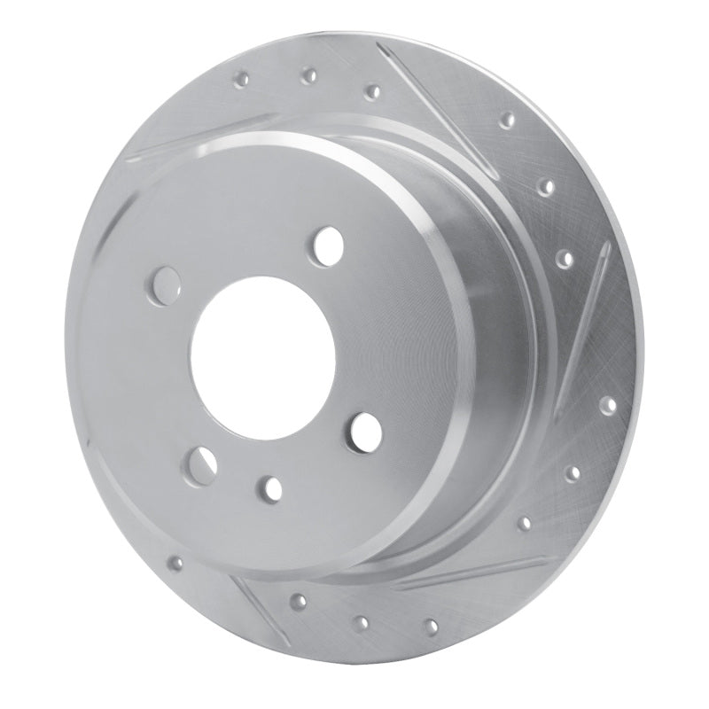 R1 88-90 BMW 325IX Rear Right Drilled & Slotted Silver Brake Rotor