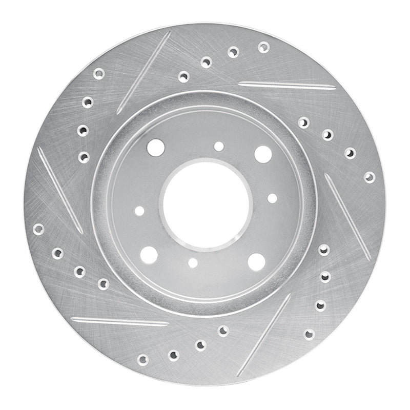 DFC 98-02 Acura CL Front Right Drilled & Slotted Silver Brake Rotor