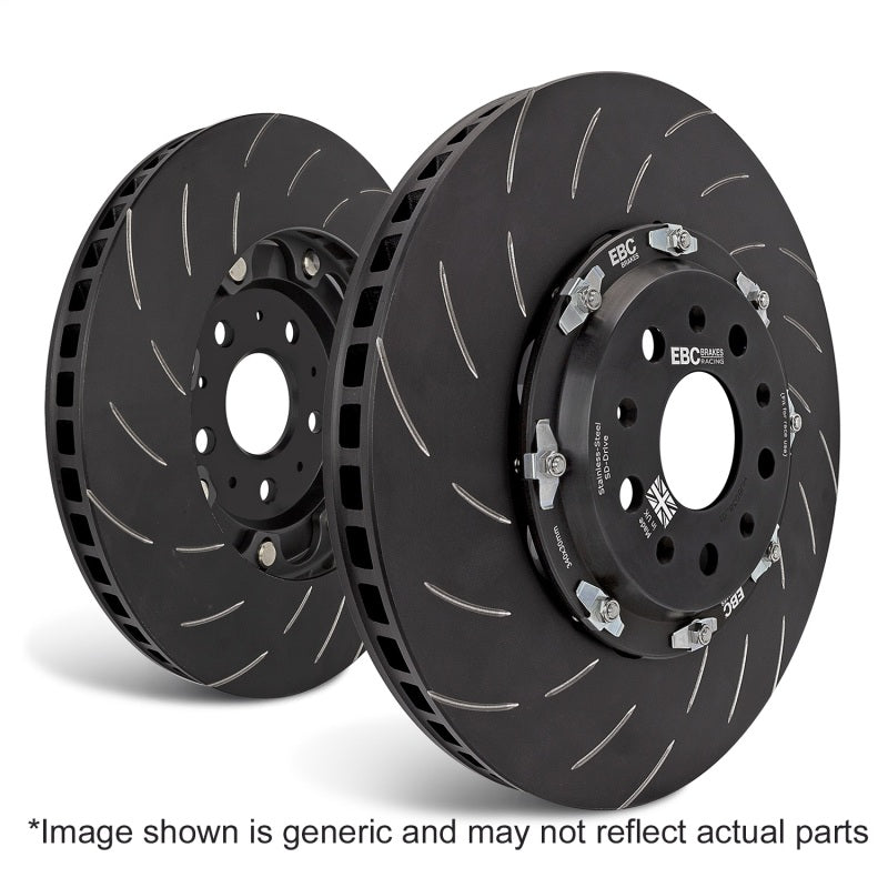 EBC Racing 11-21 Jeep Grand Cherokee 6.4L / 2018+ Dodge Durango SRT 2 Piece SG Racing Front Rotors