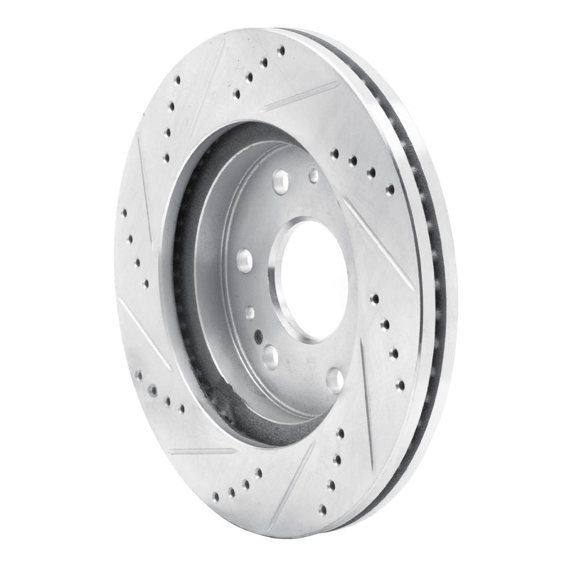 R1 05-19 Chevrolet Silverado 1500 Front Right Drilled & Slotted Silver Brake Rotor