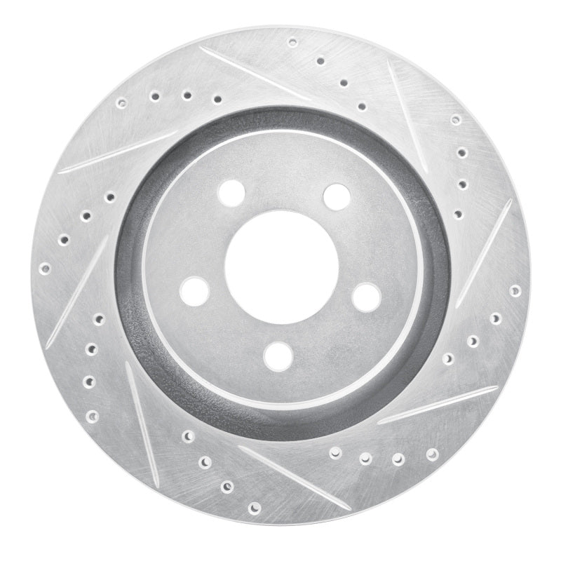 DFC 11-12 Jeep Liberty Front Right Drilled & Slotted Silver Brake Rotor