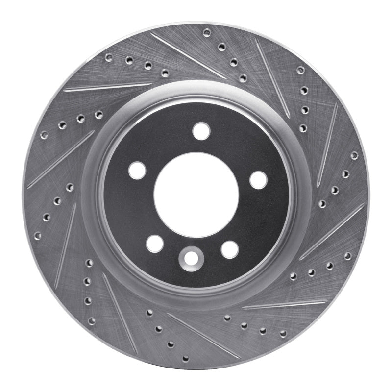 DFC 05-09 Land Rover LR3 Front Right Drilled & Slotted Silver Brake Rotor