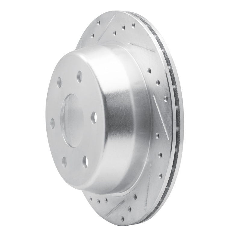 R1 99-07 Chevrolet AVALANCHE 1500 Rear Left Drilled & Slotted Silver Brake Rotor