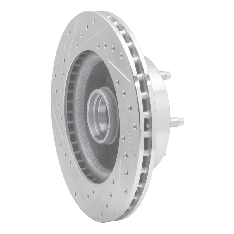R1 86-92 Jeep COMANCHE Front Right Drilled & Slotted Silver Brake Rotor