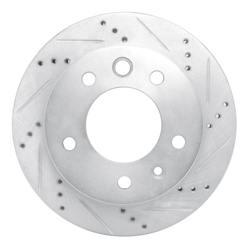 R1 2002-2006 Dodge Sprinter 3500 Front Right Drilled & Slotted Silver Brake Rotor