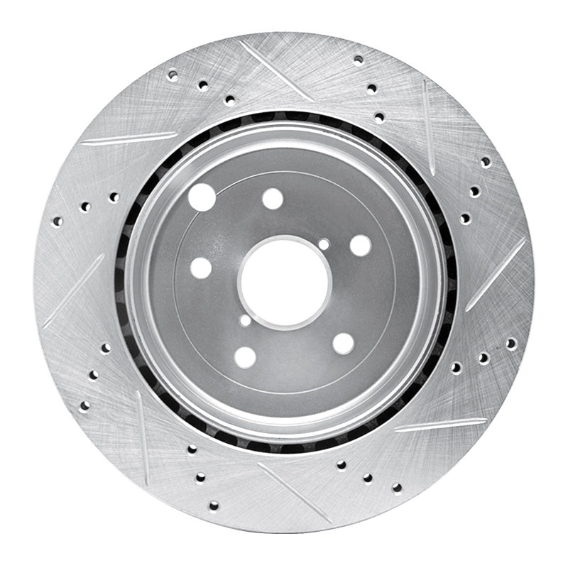 DFC 08-20 Subaru Impreza Rear Left Drilled & Slotted Silver Brake Rotor