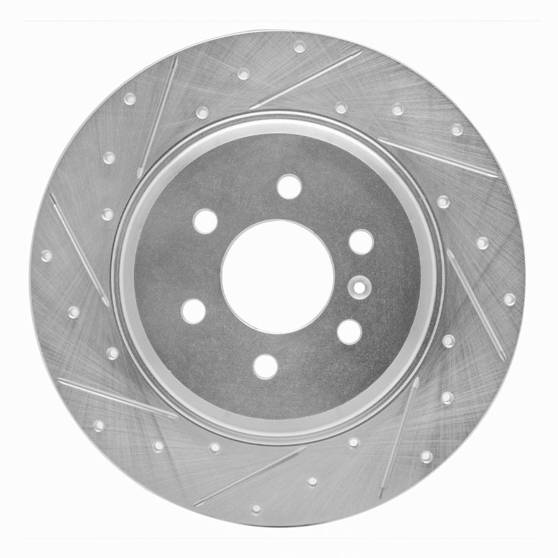 R1 11-15 VPG MV-1 Rear Left Drilled & Slotted Silver Brake Rotor