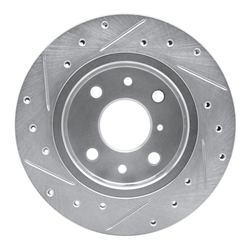 R1 94-00 Kia SPECTRA Front Right Drilled & Slotted Silver Brake Rotor