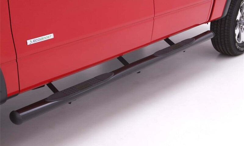Lund 99-16 Ford F-250 Super Duty Crewcab 4in. Oval Straight Steel Nerf Bars - Black