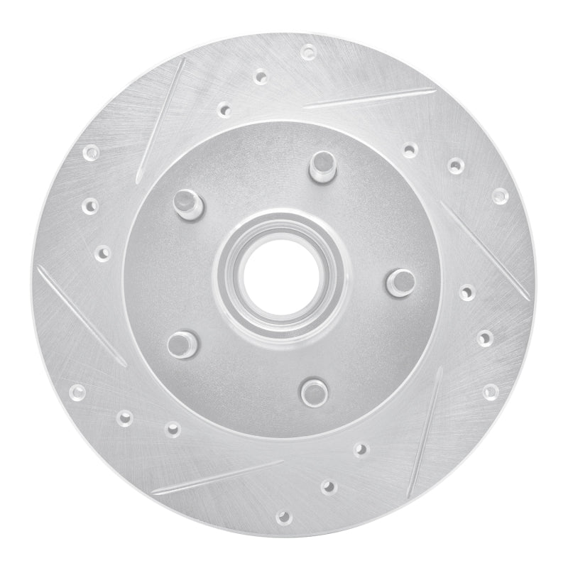R1 95-97 Ford Ranger (USA/Canada) Front Left Drilled & Slotted Silver Brake Rotor