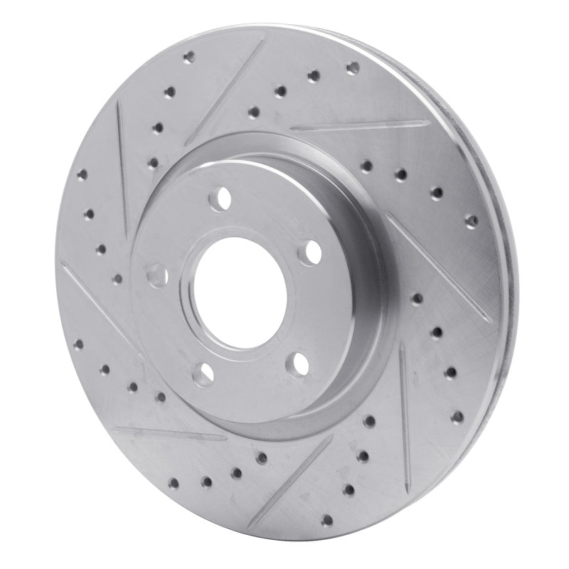 R1 04-19 Ford Escape Front Left Drilled & Slotted Silver Brake Rotor