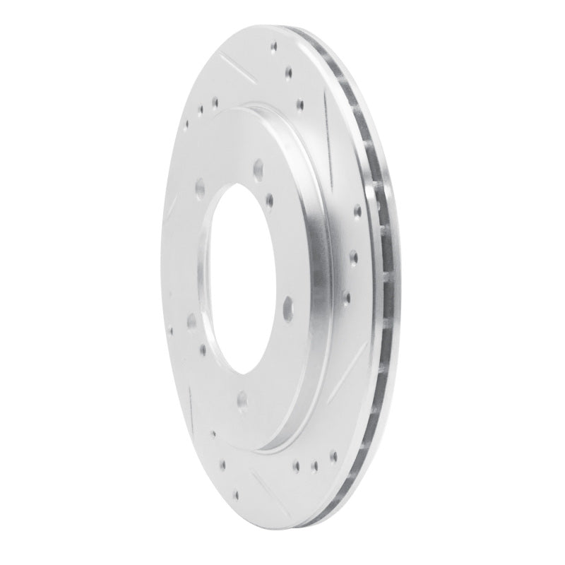 R1 99-04 Chevrolet Tracker Front Right Drilled & Slotted Silver Brake Rotor