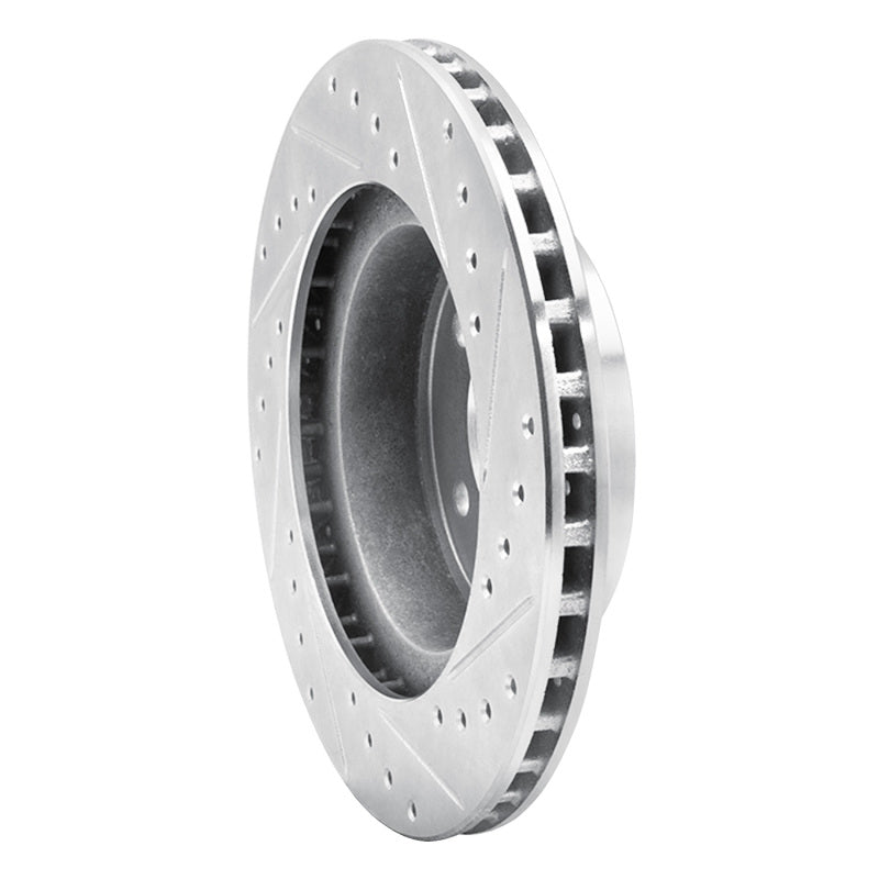 R1 87-90 Dodge DAKOTA 4WD Front Right Drilled & Slotted Silver Brake Rotor