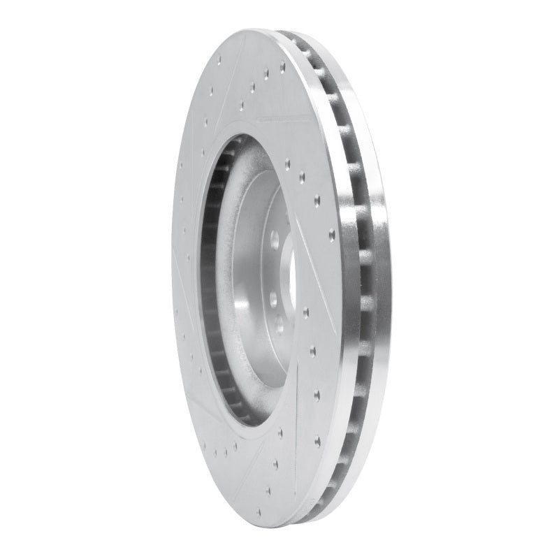 R1 06-12 Mercedes-Benz ML320 Front Right Drilled & Slotted Silver Brake Rotor