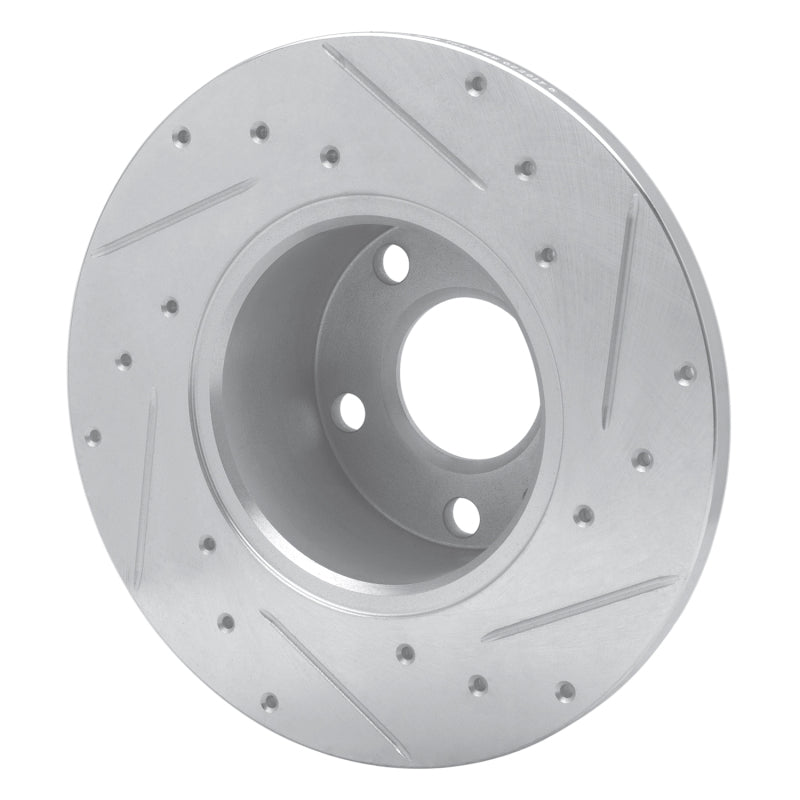 R1 72-78 Volkswagen Type 2 Front Left Drilled & Slotted Silver Brake Rotor