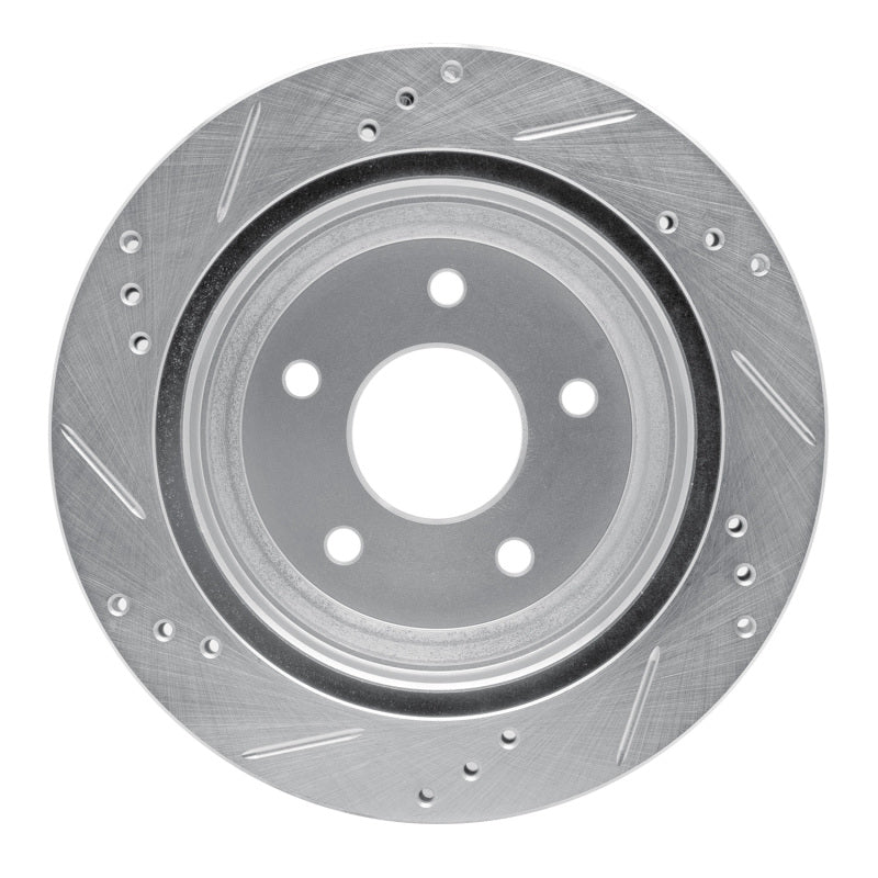 DFC 97-05 Chevrolet S10 Rear Right Drilled & Slotted Silver Brake Rotor