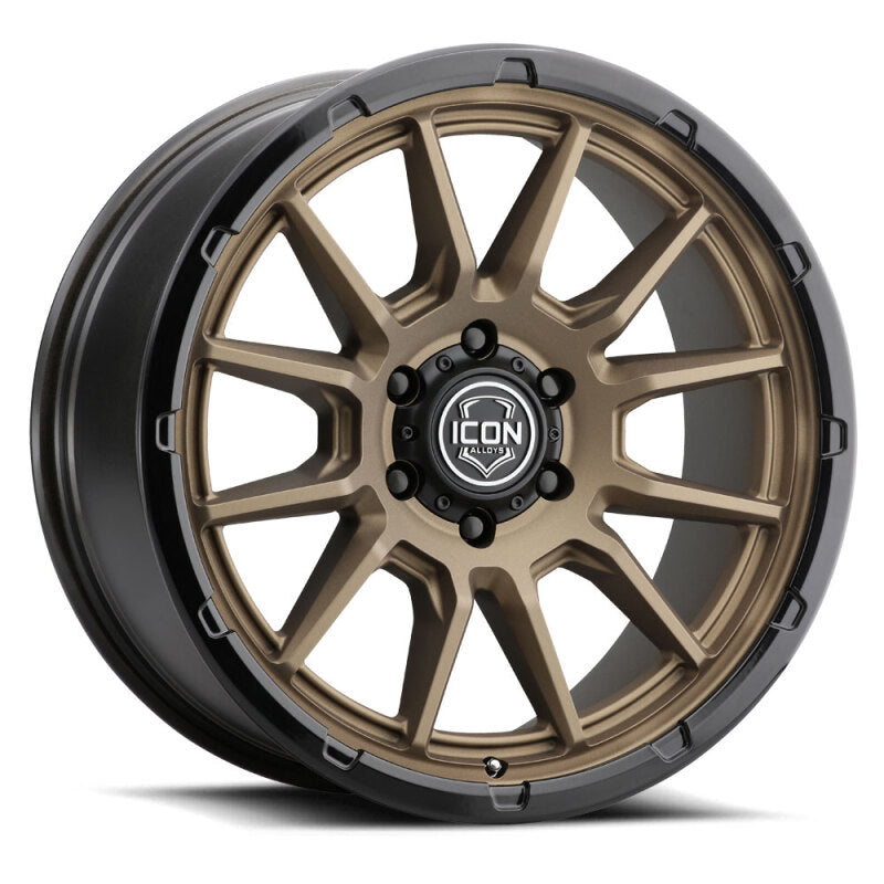 ICON Alloys Cajon 20x9 / 5x150 / 16mm / 5.625in BS Satin Bronze Wheel w/ GB Lip
