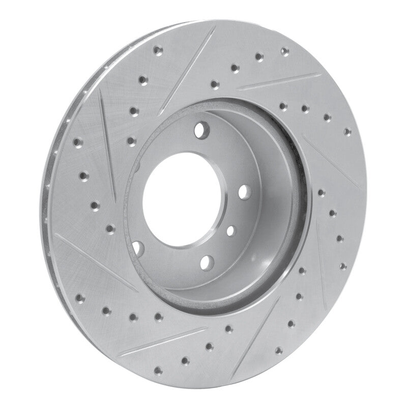 DFC 86-89 Jaguar XJ12 Front Right Drilled & Slotted Silver Brake Rotor