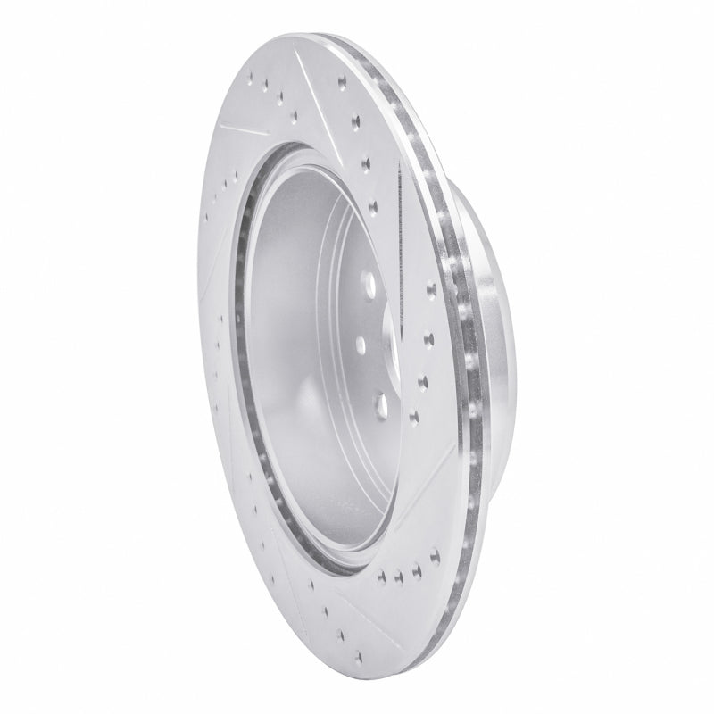 R1 93-98 Toyota Supra Rear Left Drilled & Slotted Silver Brake Rotor