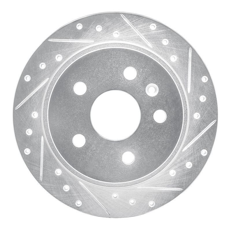 DFC 11-16 Buick Regal Rear Right Drilled & Slotted Silver Brake Rotor