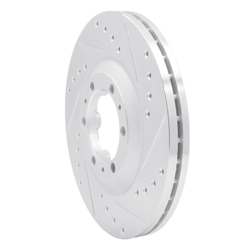 DFC 92-02 Acura SLX Front Right Drilled & Slotted Silver Brake Rotor