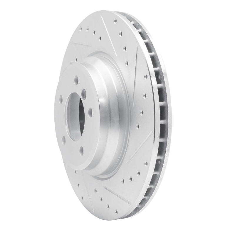 R1 07-15 BMW 335XI Front Right Drilled & Slotted Silver Brake Rotor