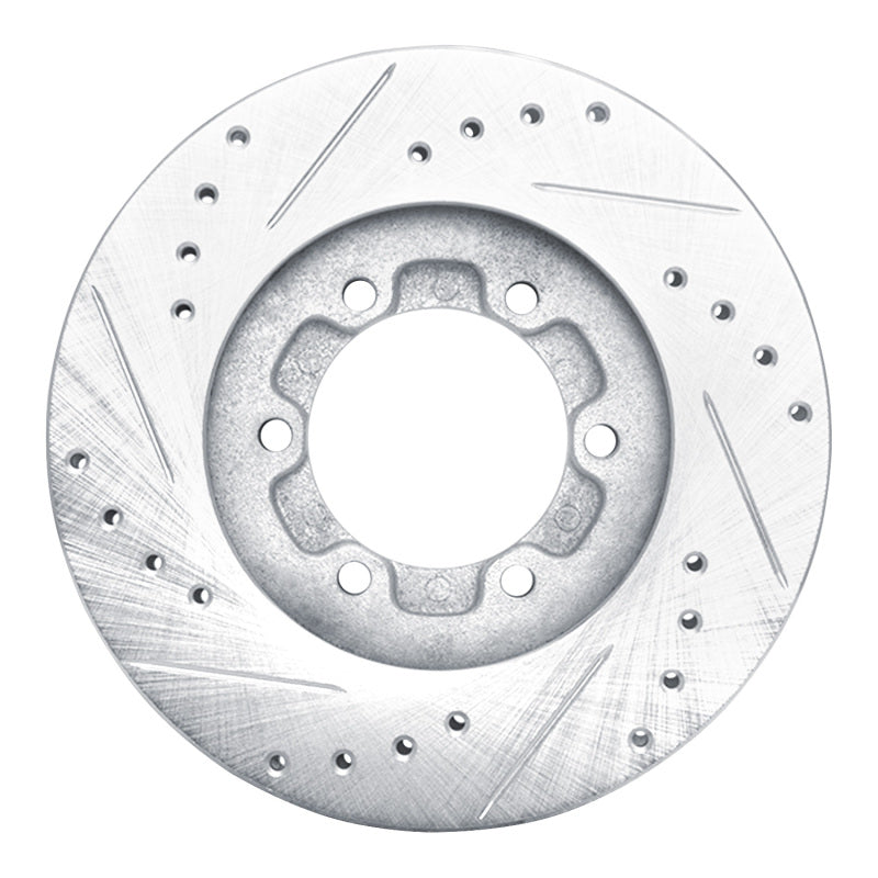 R1 86-06 Chevrolet Luv Pickup (Mexico) Front Right Drilled & Slotted Silver Brake Rotor