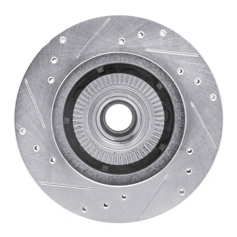 R1 91-94 Ford Explorer Front Right Drilled & Slotted Silver Brake Rotor