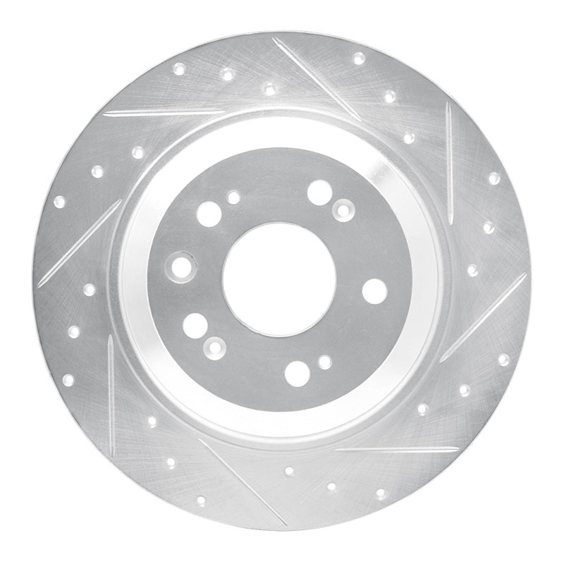 DFC 09-14 Acura TL Rear Right Drilled & Slotted Silver Brake Rotor