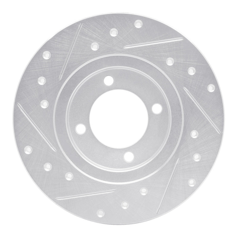 DFC 80-83 Toyota Corolla (US/Canada) Front Right Drilled & Slotted Silver Brake Rotor