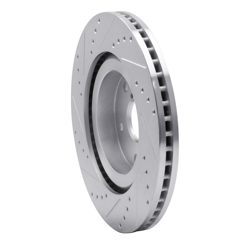 R1 19-24 Subaru Forester Front Right Drilled & Slotted Silver Brake Rotor
