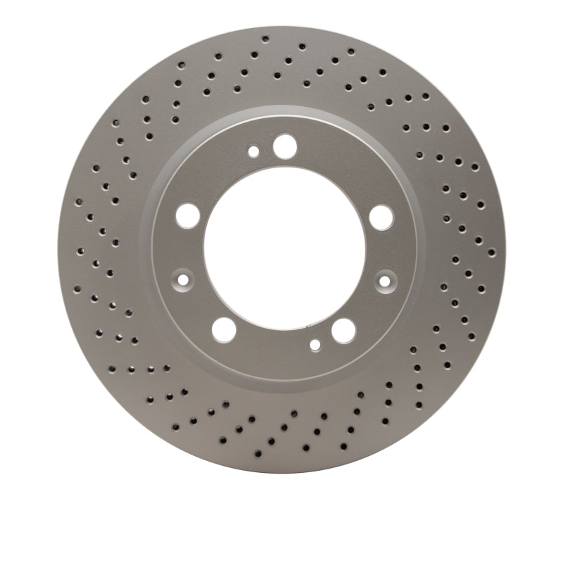 R1 94-98 Porsche 911 Left Front Drilled GeoSPEC Coated Rotor